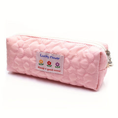 Flower Pattern Pencil Case Stationery Bag Large Capacity