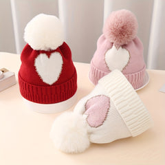 Winter Baby Hat Knitted Warm Woolen Hat For 0-12 Months Baby Boys Girls