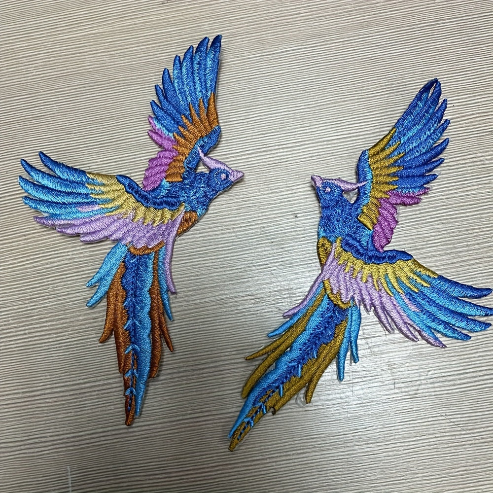 Phoenix Bird Embroidered Applique Patches DIY Sew On Jackets Backpacks