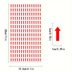 10 Red Arrow Stickers Self Adhesive Labels for Inspection Defec
