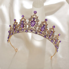Colorful Rhinestone Crown Headband Bridal Wedding Princess Tiara