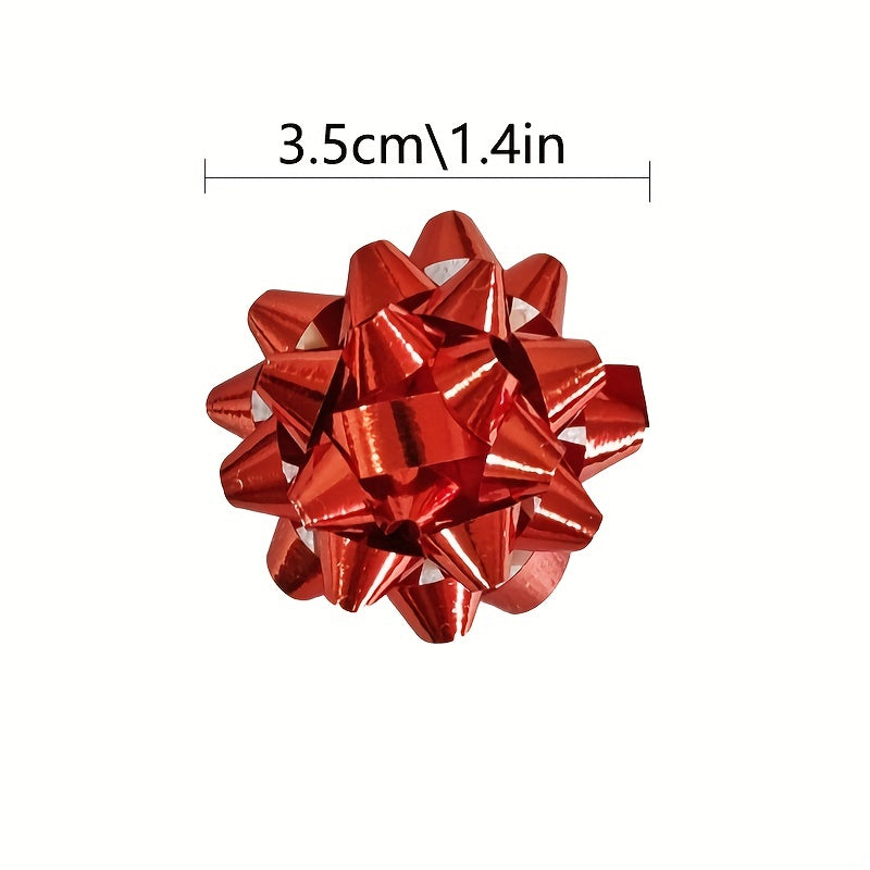 40pcs Star Bow Christmas Thanksgiving Gift Decoration Star Bow Holiday Decor