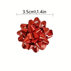40pcs Star Bow Christmas Thanksgiving Gift Decoration Star Bow Holiday Decor