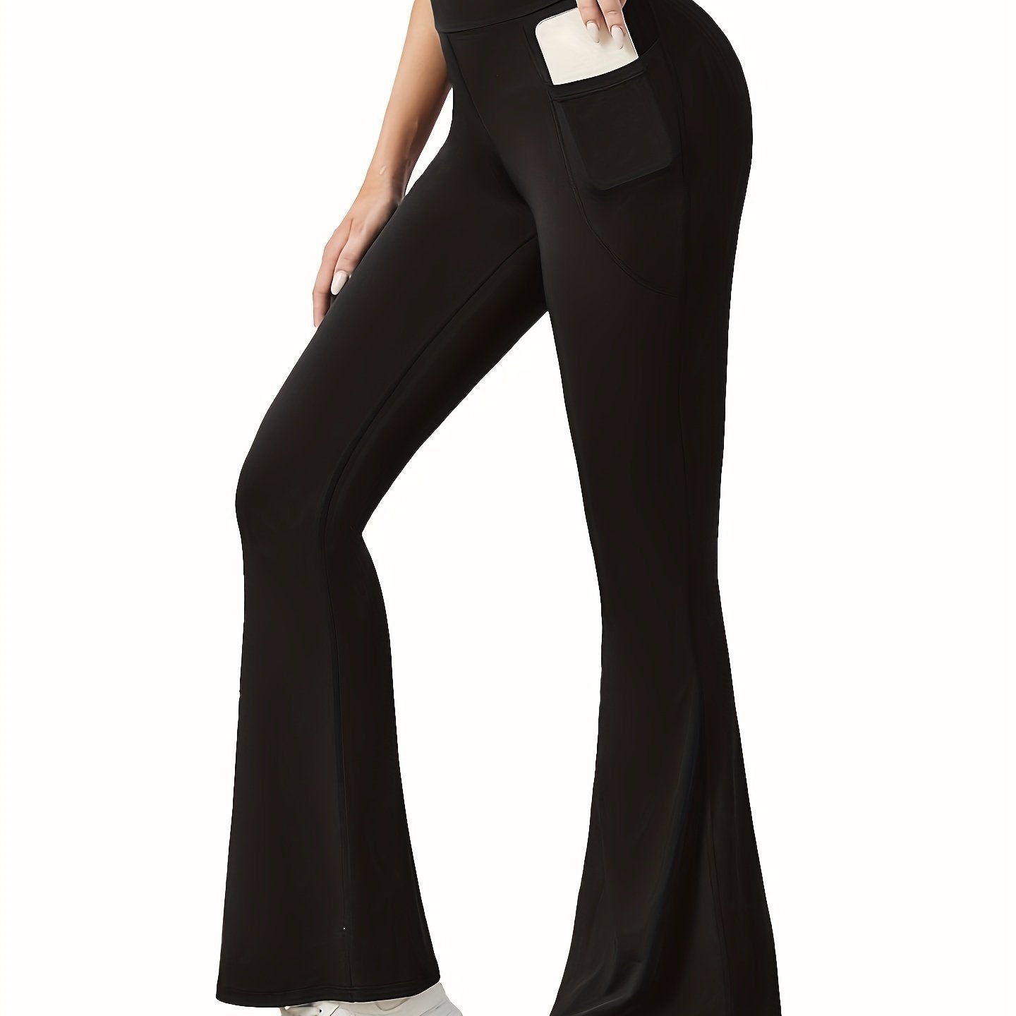 High Waist Yoga Flare Pants with Side Pocket
