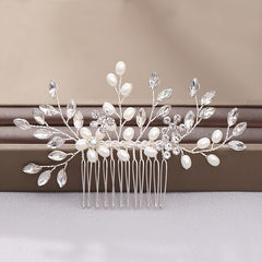 Faux Pearl Crystal Wedding Hair Comb Hair Accessories