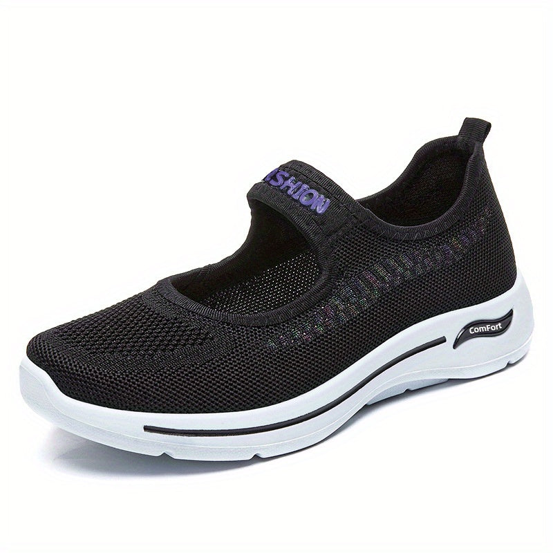 Women's Breathable Ankle Strap Platform Sneakers Lightweight Low Top Shoes