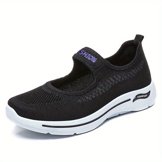 Women's Breathable Ankle Strap Platform Sneakers Lightweight Low Top Shoes