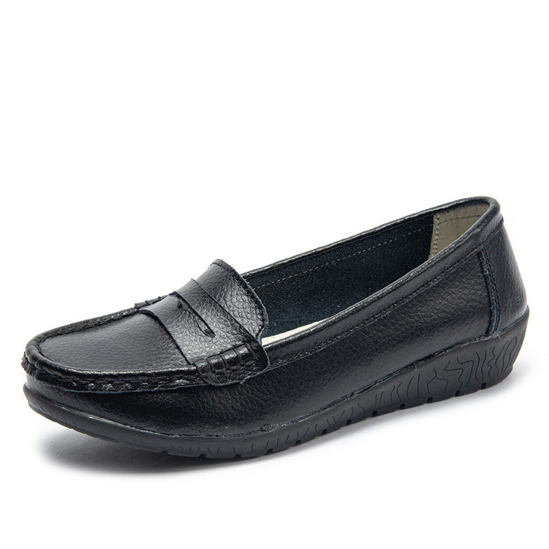 Solid Women Slip On Shoes Comfortable Walking Flat Loafers Casual Shoes