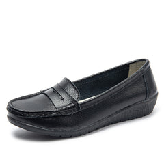 Solid Women Slip On Shoes Comfortable Walking Flat Loafers Casual Shoes