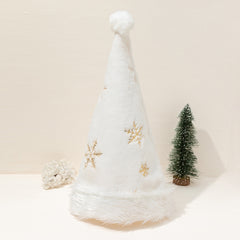 Golden Snowflake Christmas Hat for Parties and Stylish Look