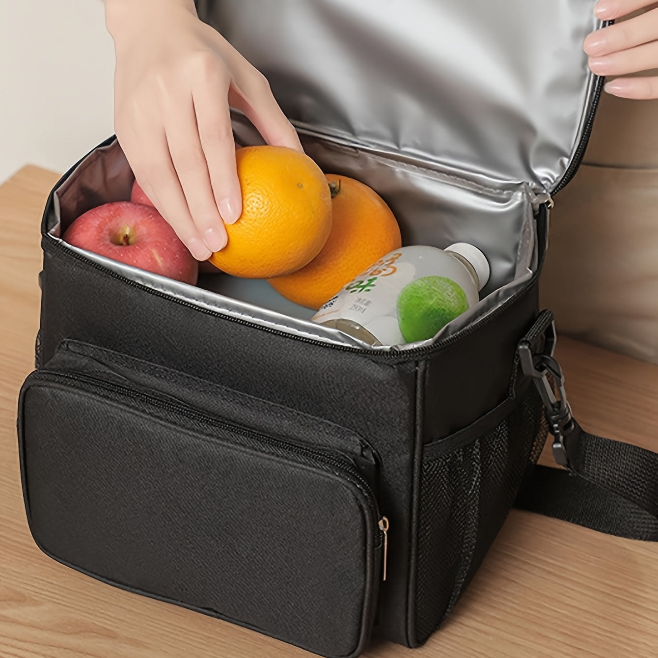 Portable Insulated Storage Bag Solid Lunch Bag