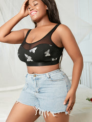 Butterfly Print High Stretch Bralette