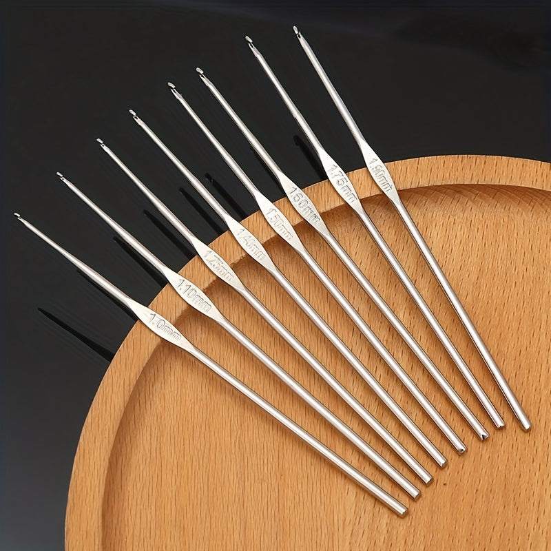 8pcs Thin Head Crochet Single Head Sweater Needle Hook S