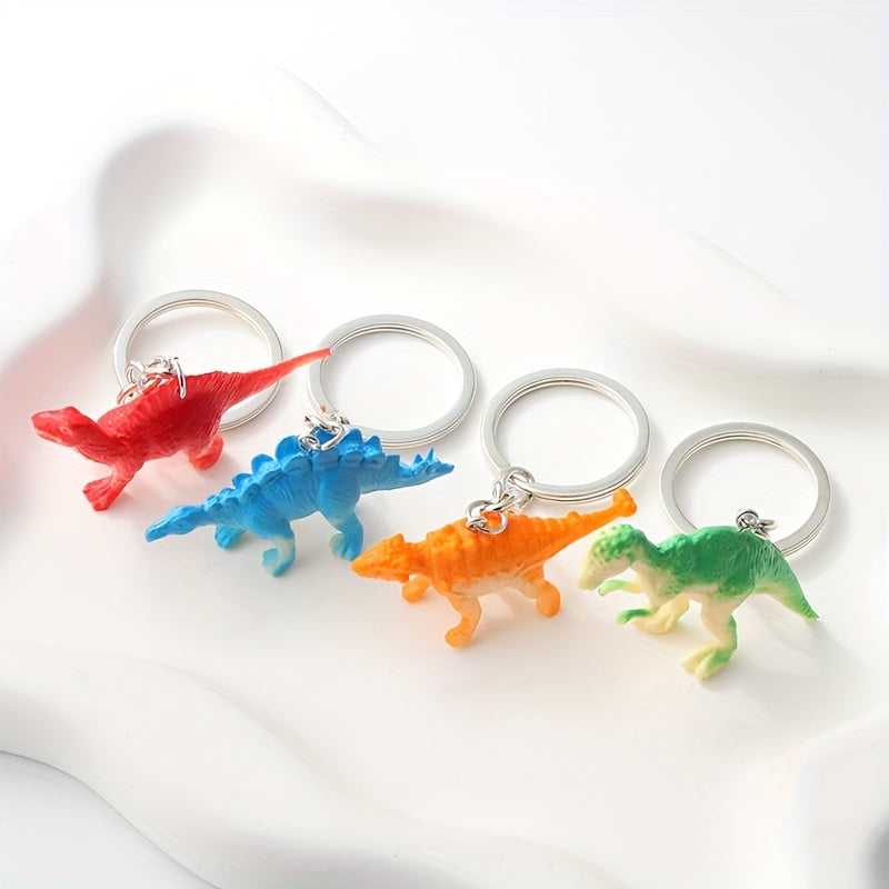 4pcs Dinosaur Animal Key Chains Resin Keychain for Boys