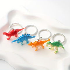 4pcs Dinosaur Animal Key Chains Resin Keychain for Boys