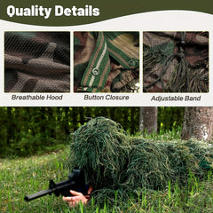 5 in 1 Ghillie Suit For Jungle CS Bird Watching Halloween Costume Prop