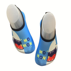 Boy's Shark Pattern Bare Water Shoes Quick Dry Non Slip For Beach Pool