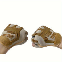 Outdoor Cycling Half Finger Gloves Men's Training Tactical Anti Army Fan Protect
