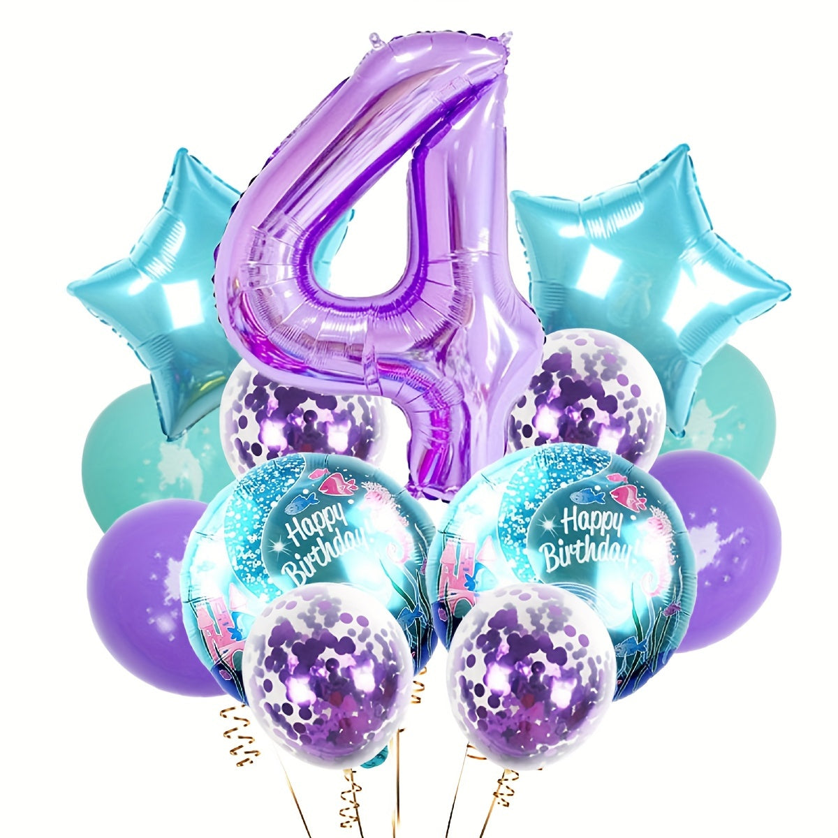Purple Mermaid Balloon Decoration Set
