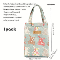 1pc Aluminum Foil Thickened Lunch Bag Insulated Tote Bag Waterproof
