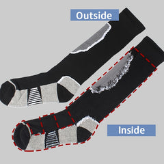 Kids Skiing Socks Thickened Breathable Quick Drying Non Slip Sweat Absorbing