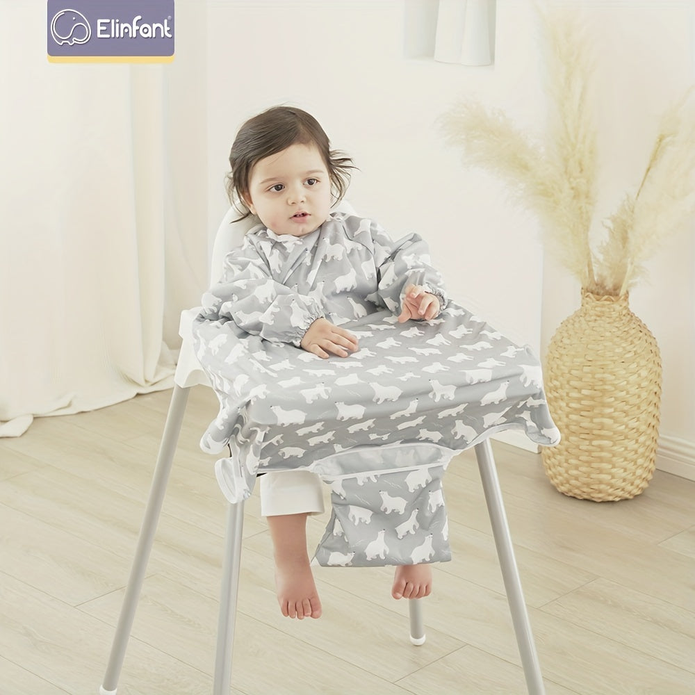 Baby Highchair Feeding Cover Long Sleeved Bib