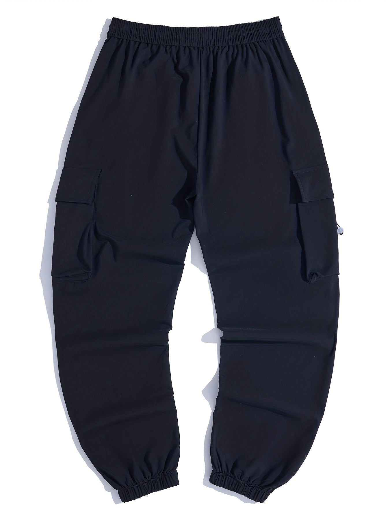 Men's Cotton Cargo Pants with Drawstring, Outdoor Joggers Spring Summer