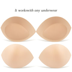 2 Pairs Reusable Bra Insert Pads Soft Anti-convex Enhancer