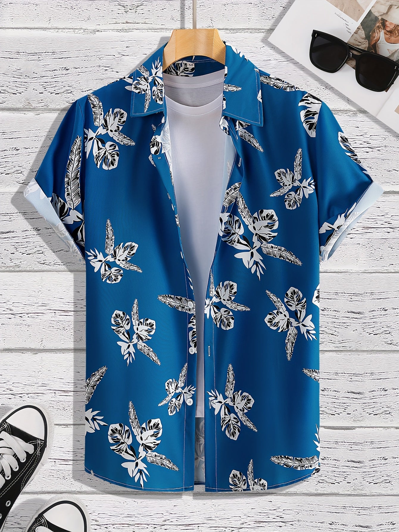 Men's Hawaiian Shirt Summer Vacation Resort Floral Pattern Short Sleeve