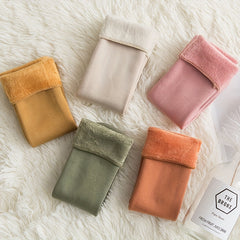 5 Pairs Plush Lined Socks Comfy & Warm Mid Tube Women's Stockings