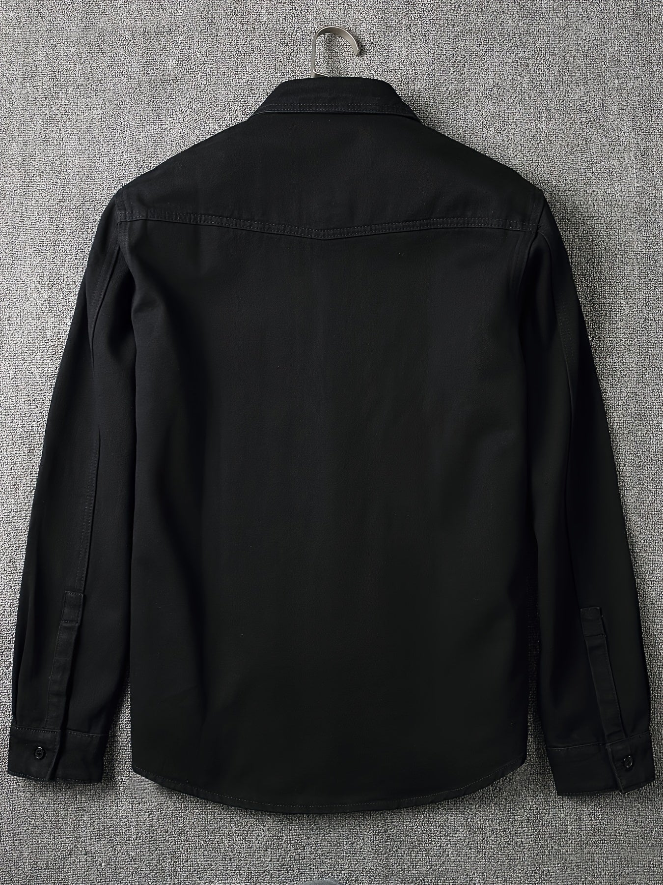 Men's Loose Fit Denim Jacket Long Sleeve With Pockets