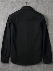 Men's Loose Fit Denim Jacket Long Sleeve With Pockets