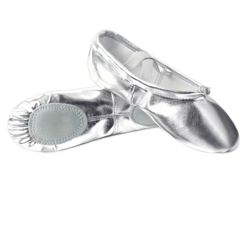 Girl's Golden & Silver Ballet Dance Shoes