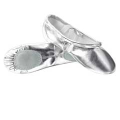 Girl's Golden & Silver Ballet Dance Shoes