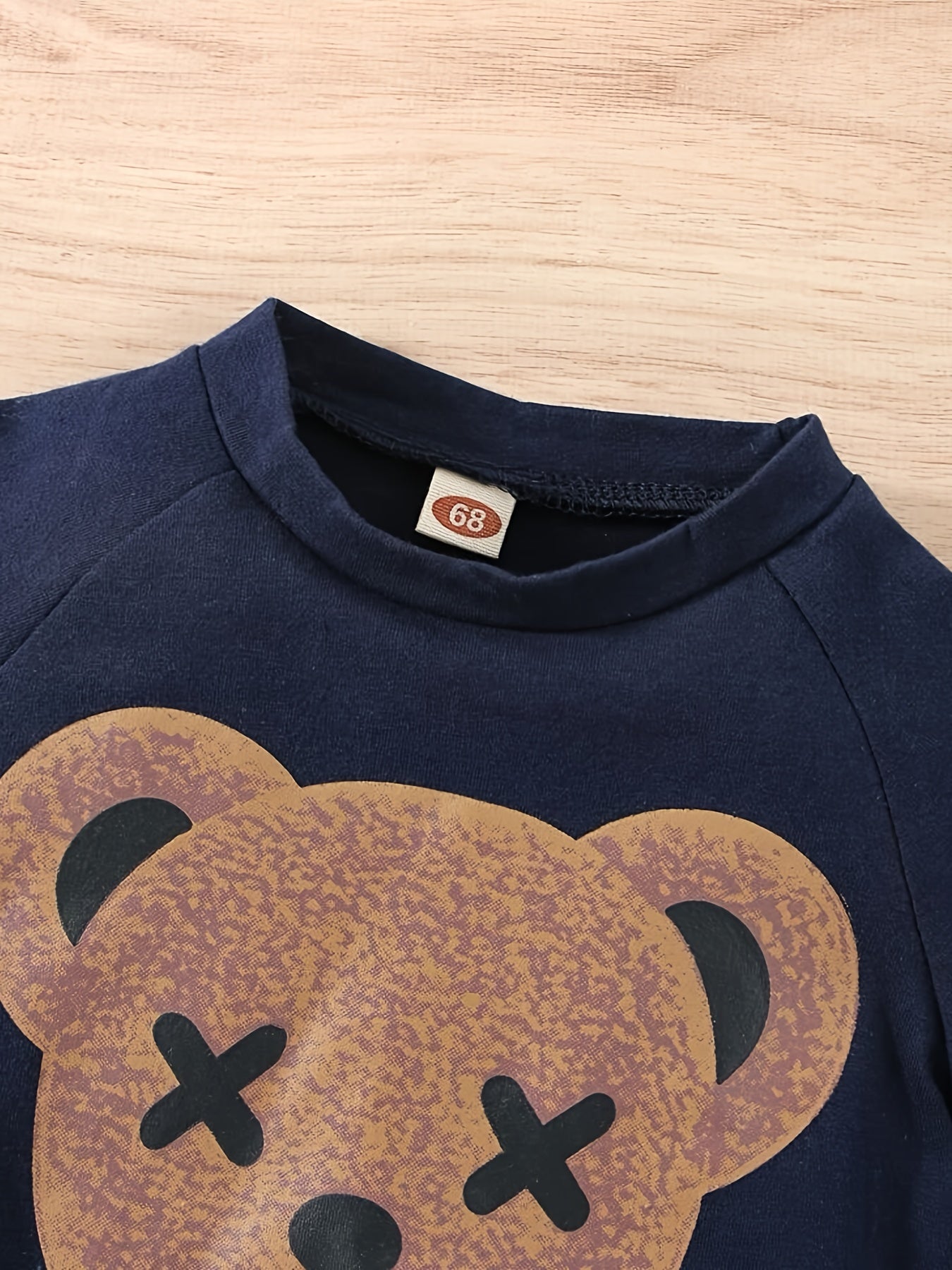 Baby Boy's Bear 2pcs Sweatshirt & Sweatpants Set for Spring Fall
