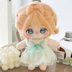Golden-Haired Plush Doll with Removable Clothes