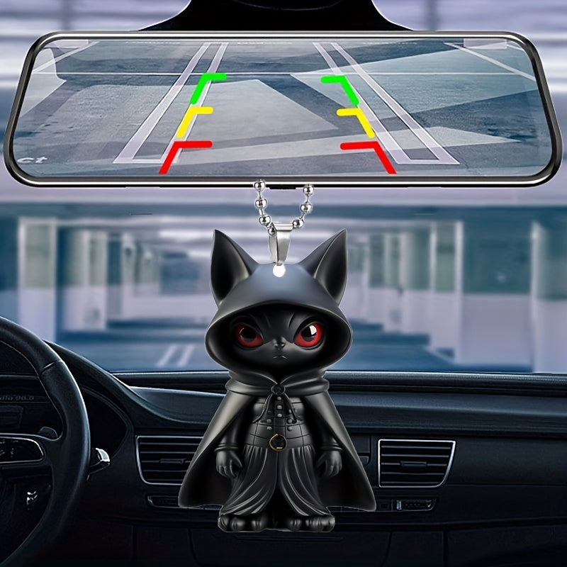 Cartoon Cat Acrylic Pendant Car Mirror Decoration Bag Keychain Christmas Jewelry
