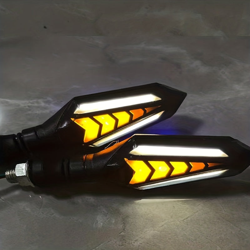 2pcs Motorcycle LED Turn Signal Sequential Flowing Indicator Lights