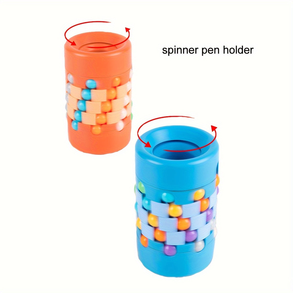 Magic Bean Puzzle and Spinner Pen Holder Cube Toy