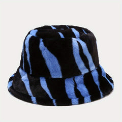 Unisex Sunshade Plush Bucket Hat for Outdoor Travel