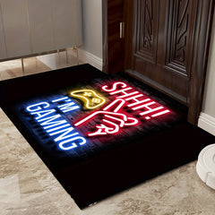 3D Gaming Area Rug Machine Washable Living Room Gamepad Carpet
