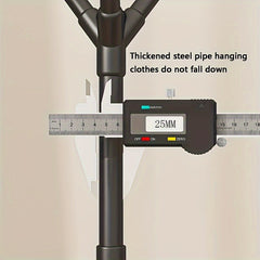 2 Layer Carbon Steel Coat Rack with Pulley Self Assembly Required