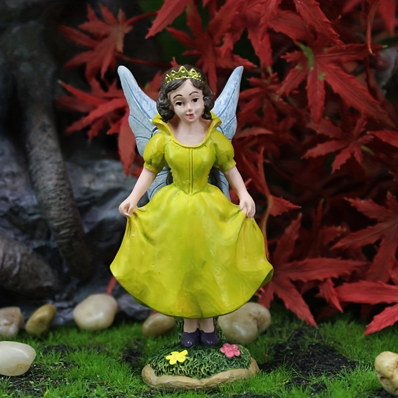 6pcs Flower Fairy Dolls & Baby Ducks Figurines for Fairy Garden Decor