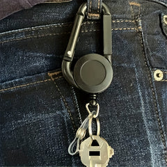 2pcs Telescopic Keychain Card Holder Key Chain Keyring