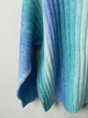 Ombre Boat Neck Pullover Sweater Long Sleeve Sweater