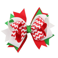 Swallowtail Bow Christmas Hair Clips for Kids Holiday Headwear