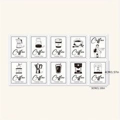 100pcs Coffee Cup Stickers for DIY, Guitar, Laptop, Motorcycle, Car