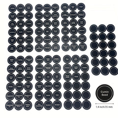 126pcs Round Spice Jar Labels Waterproof for Kitchen Storage & Organization