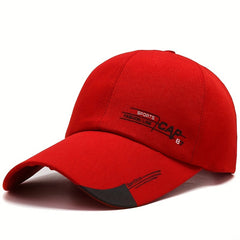 Baseball Cap Print Long Brim Cap Classic Adjustable Plain Hat