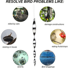 12pcs Woodpecker Bird Scare Rods to Keep Birds Away
